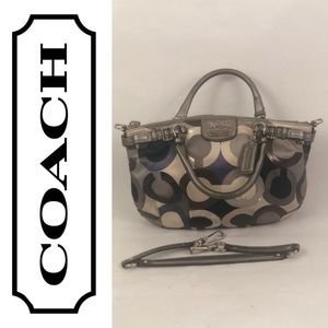 COACH Madison Graphic OP Art Sequin Sophia Satchel
